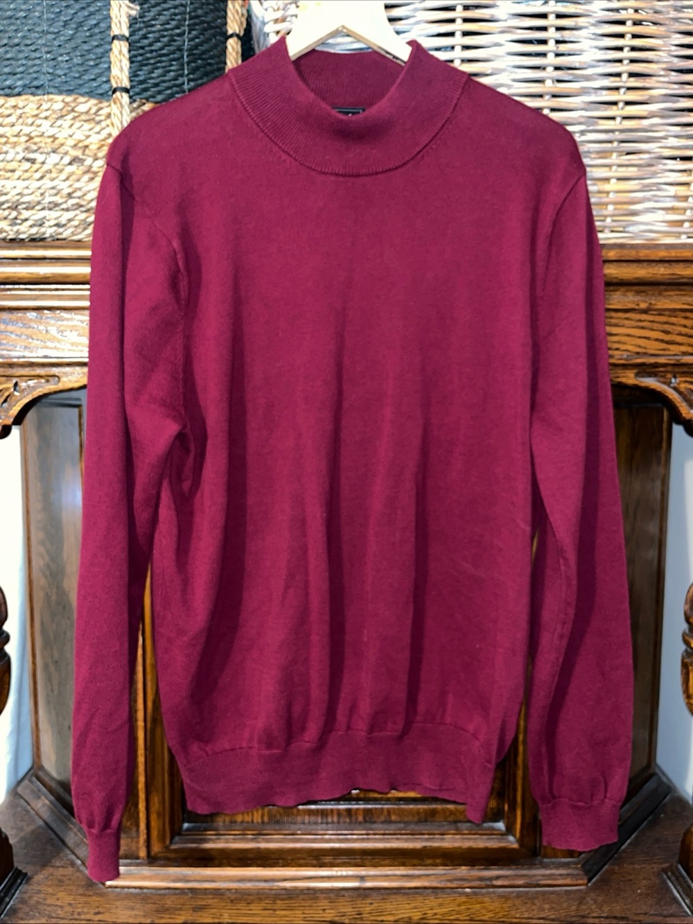 Jos. A. Bank Burgundy mock neck  Sweater Pima cotton